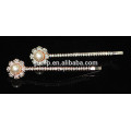 Art- und Weisemetallblumenentwurfs-bunter Rhinestone-Bobbystift Kristallbarrettes